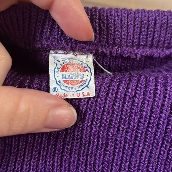 ❤️FINAL SALE❤️ Vintage/Retro USA Union-Made Royal Purple Knit Stretch Skirt - Picture 4 of 8